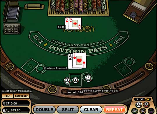 Pontoon Blackjack spelen